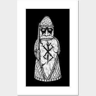 Savage Warrior: Lewis Chessmen Berserker Design Posters and Art